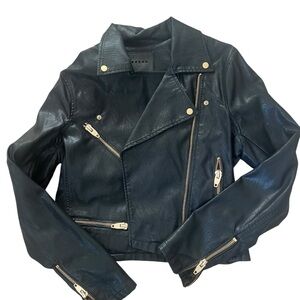 Blank NYC Midnight Black Leather Jacket
